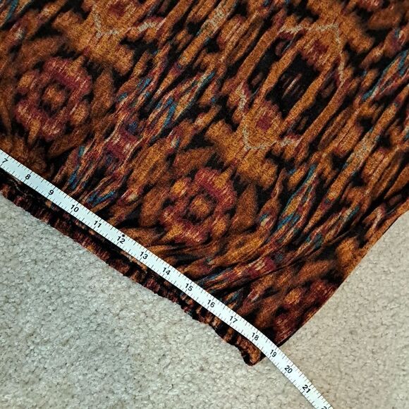 Rafaella Women’s Top Large Multi Fall Colors Copper beads at Collar & Bib V-Neck - Picture 10 of 12